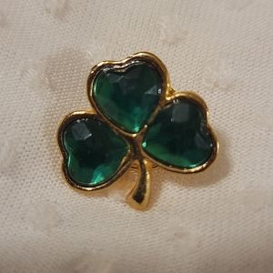 3 Leaf Clover Goldtone Pin